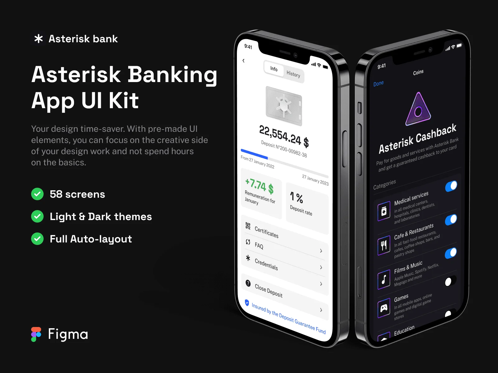 Asterisk Banking App UI Kit Download Figma