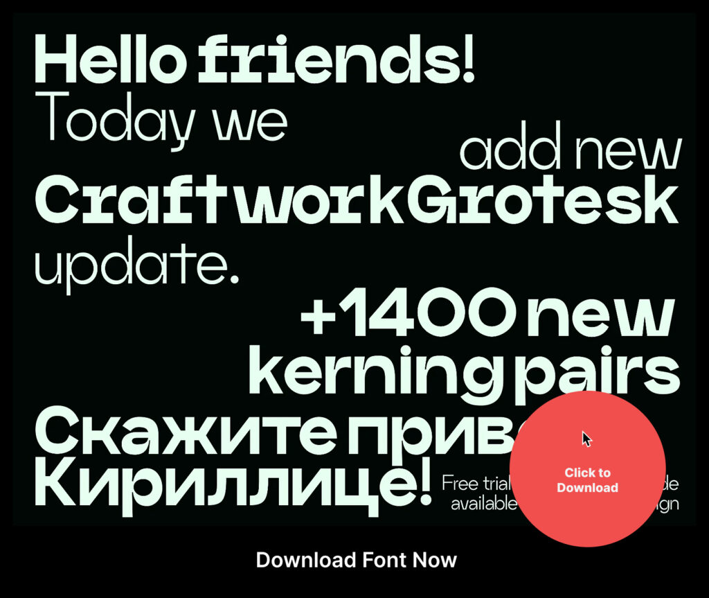 Craftwork Grotesk Download Font