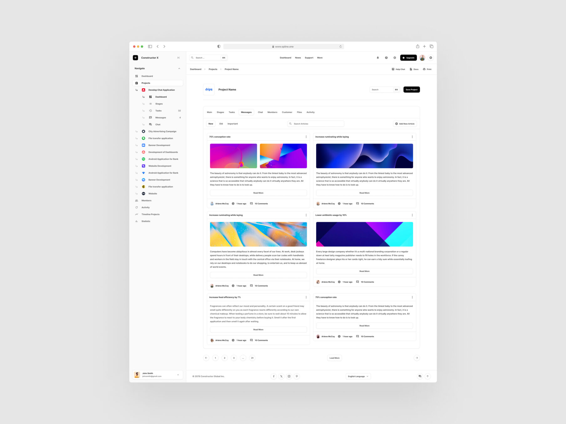Project Dashboads for Figma