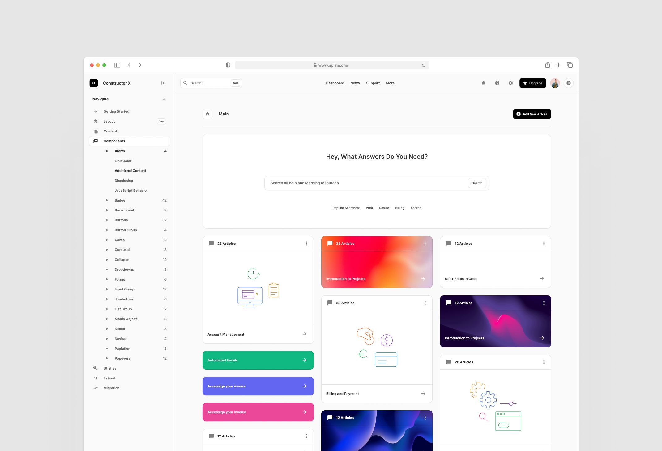 Knowledge Base Template Figma