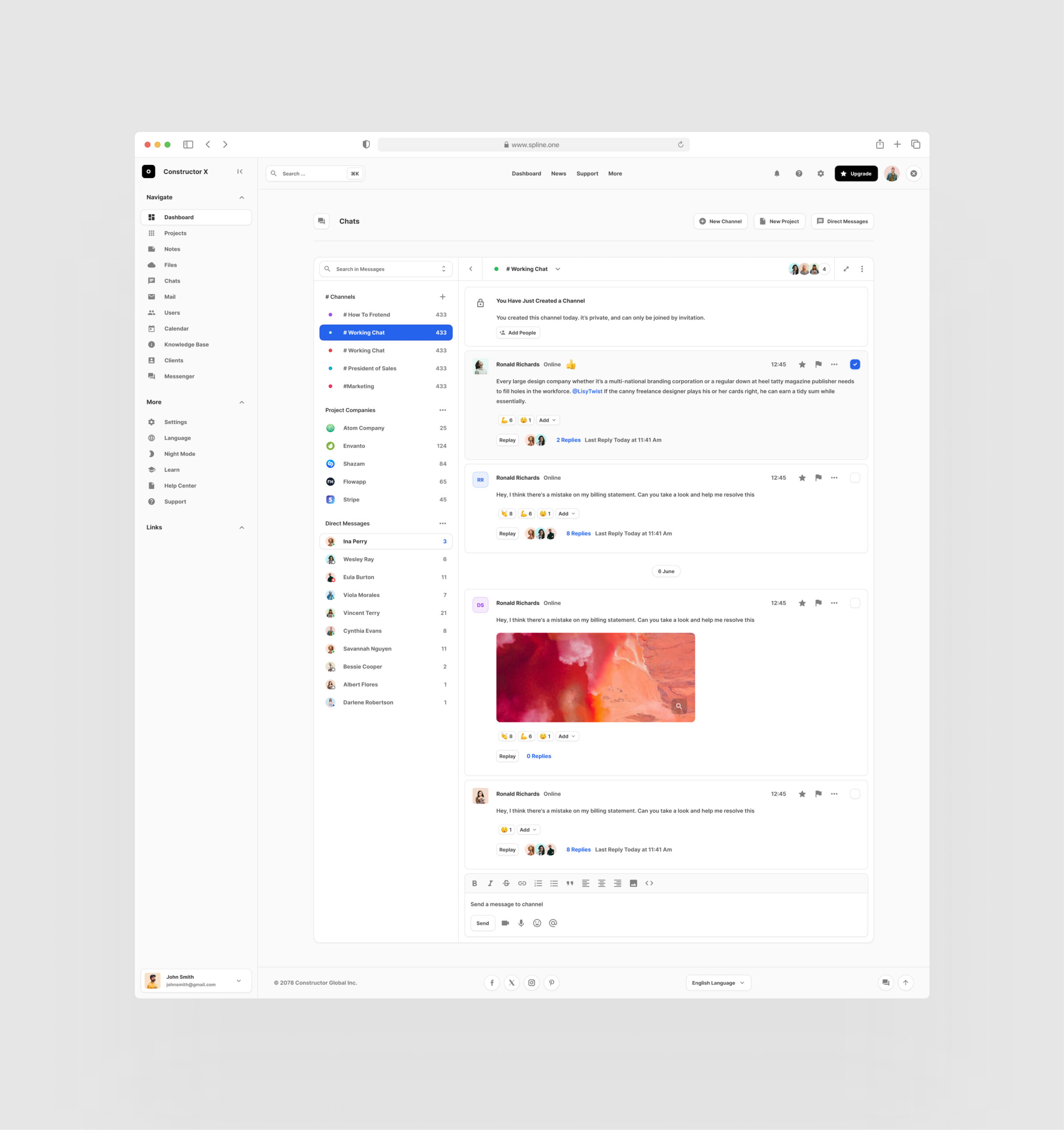 Chats Dashboards for Figma Download Free