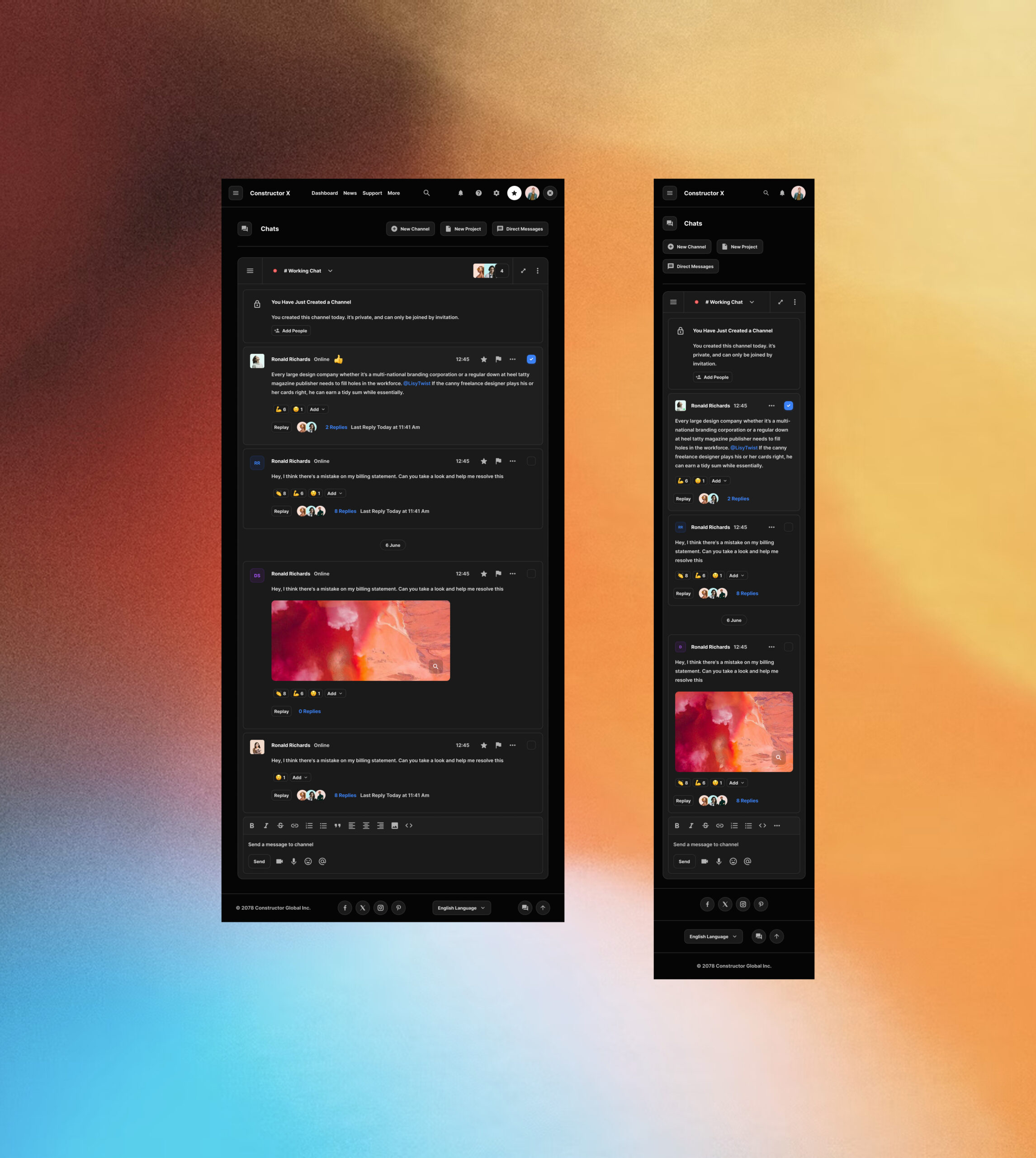 Chats Figma Dashboards Free