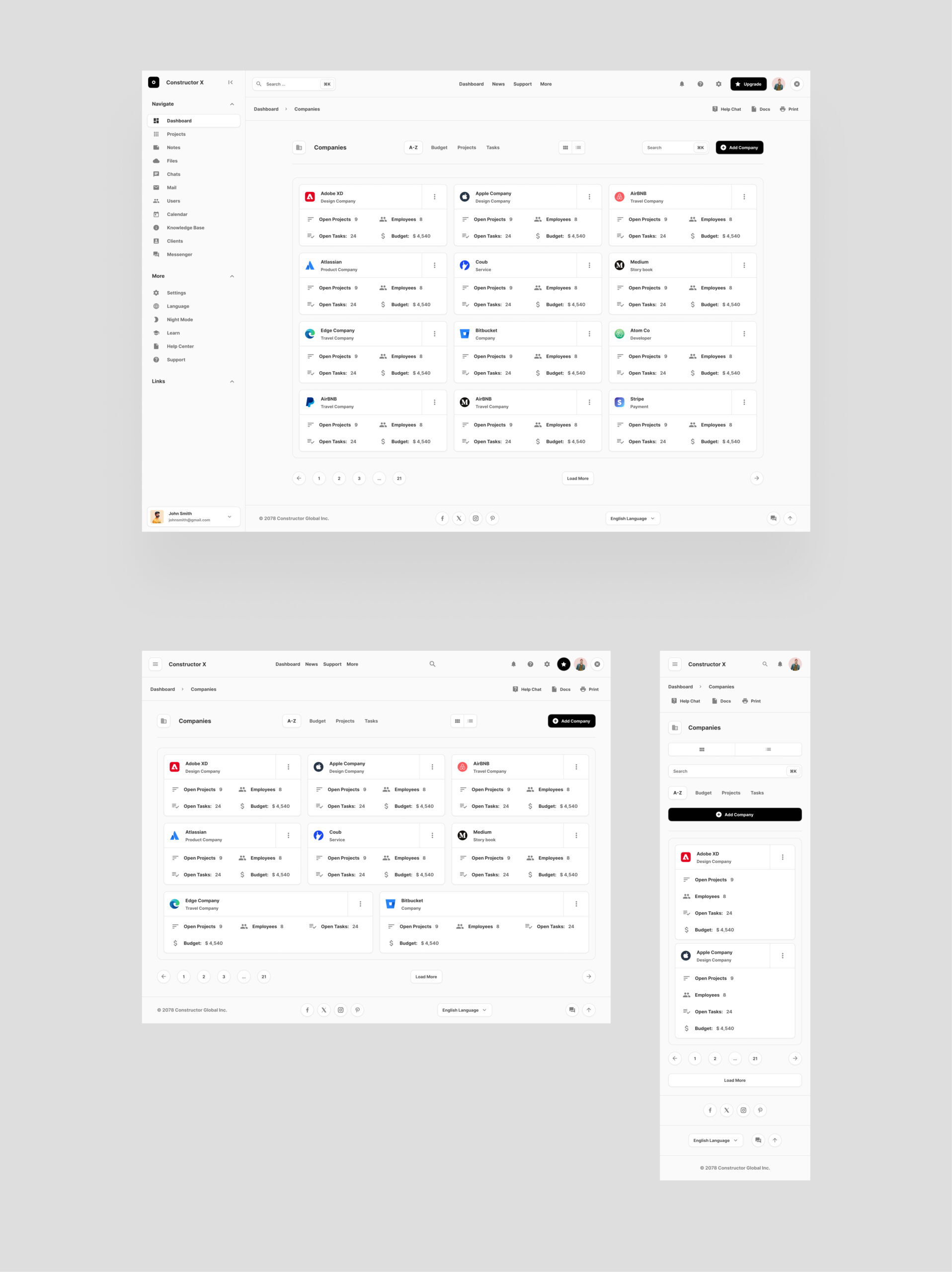 Web Dashboards Clients For Figma