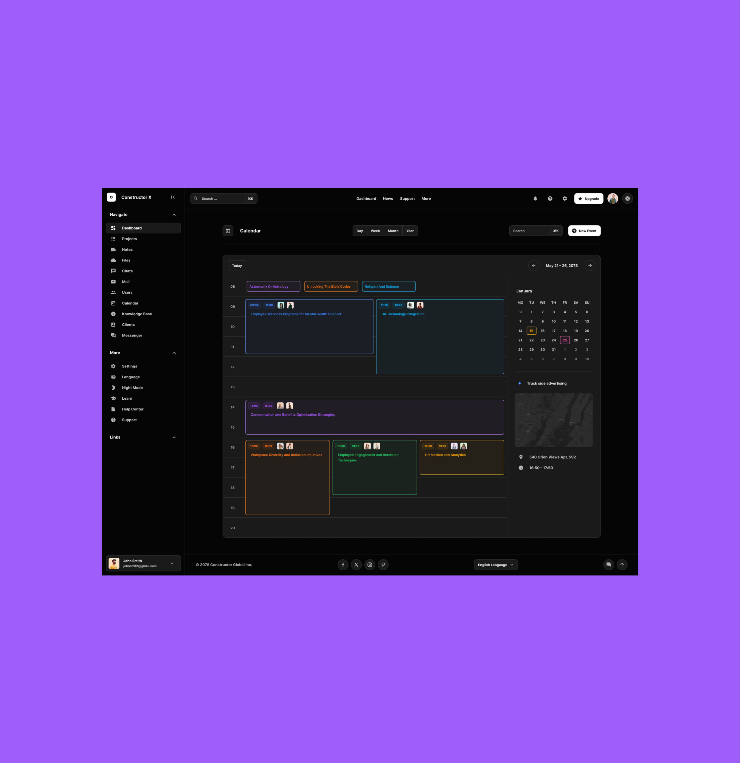 Calendar Dashboards Free For Figma